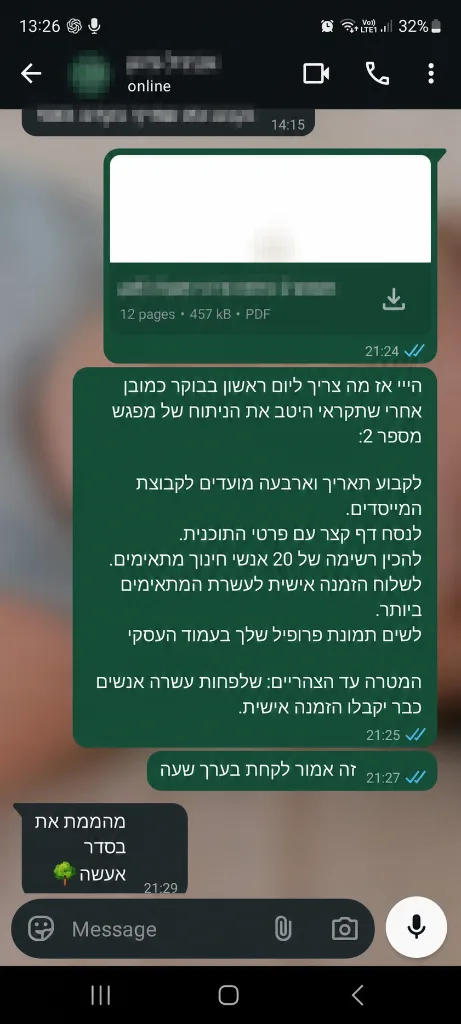 דוגמה אנונימית של משימות לביצוע